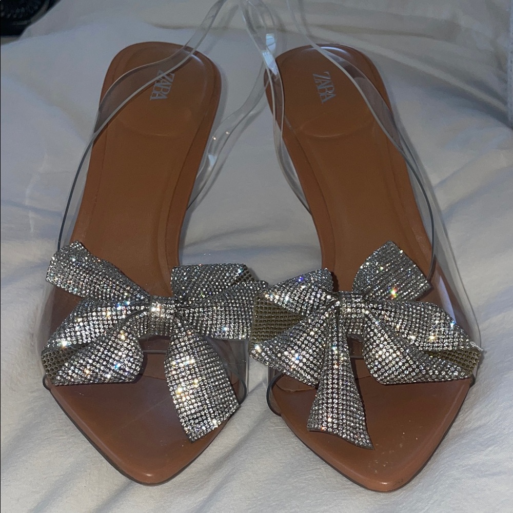Zara rhinestone Bow Women's heels